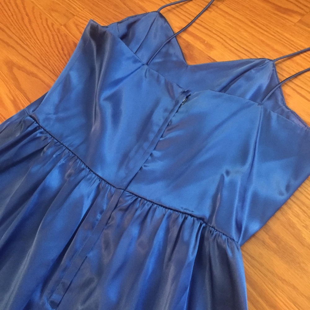 Reformation Vintage Satin Slip Dress Maxi 90’s Medium Blue - Picture 15 of 16